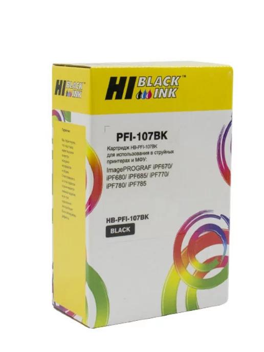 Hi-Black | Картридж PFI-107BK для Canon iPF680 685 780 785 Bk