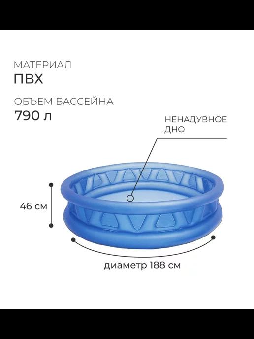 Бассейн надувной «Геометрия», 188 х 46 см, от 3 лет