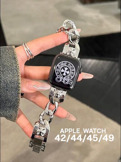 Ремешок для Apple watch chrome hearts 42 44 45 49 мм