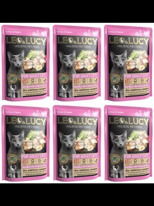 Влажный корм для кошек в соусе Holistic Pet Food 85 г, 6 шт