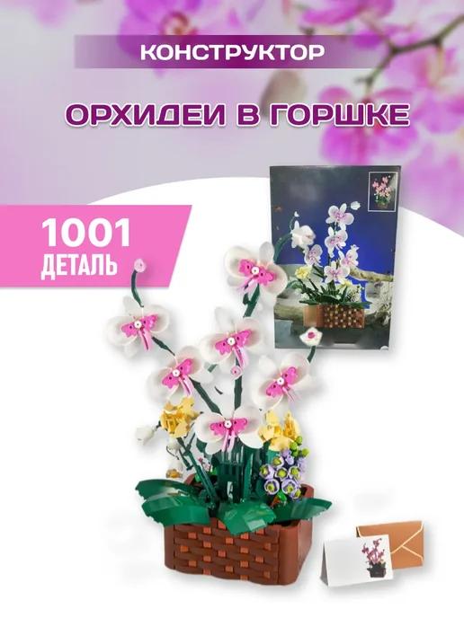 Flowers конструктор Цветы Орхидея в горшке