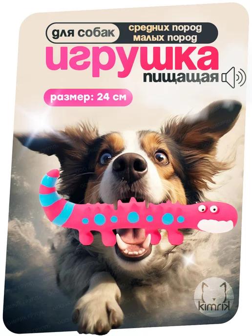 Игрушка пищалка для собак большая Ящерица 24 см