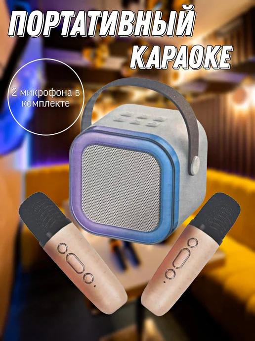 Bluetooth колонка караоке с микрофонами