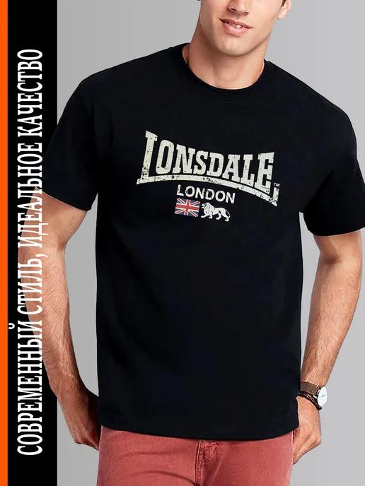 Футболка базовая из хлопка с принтом Lonsdale