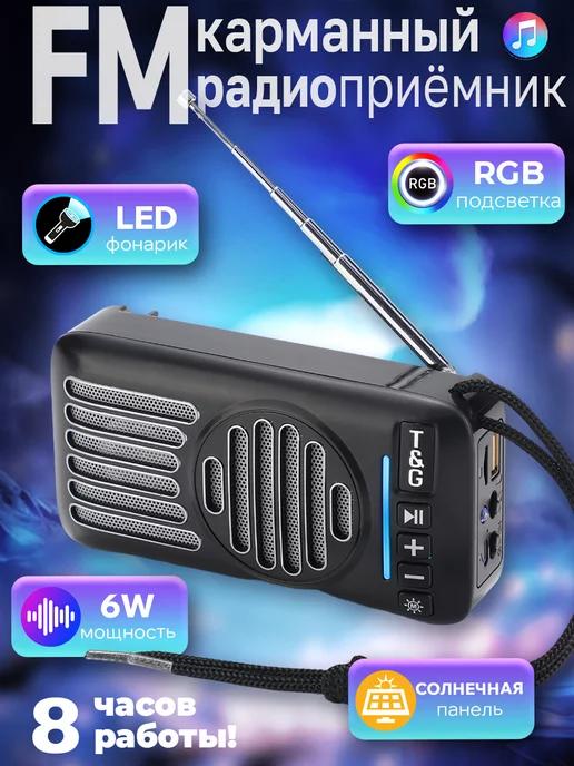 Портативная FM радио колонка TG-368 с Bluetooth 6 Ватт