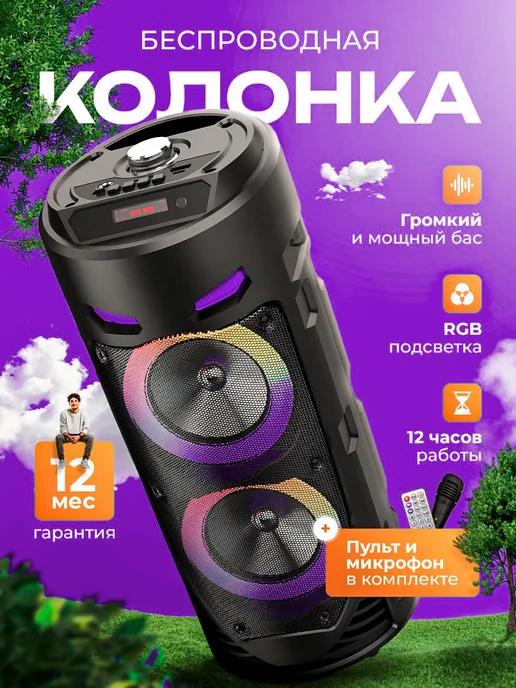 Музыкальная напольная колонка с караоке Bluetooth