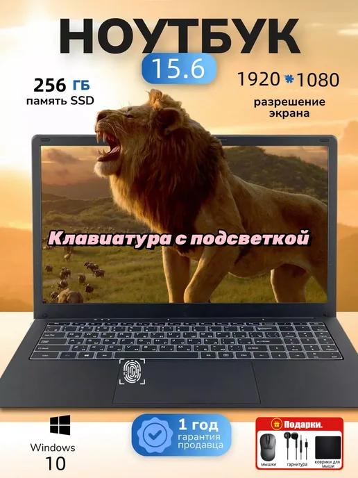 ноутбук игровой с подсветкой клавиатуры RAM 8GB SSD 256GB