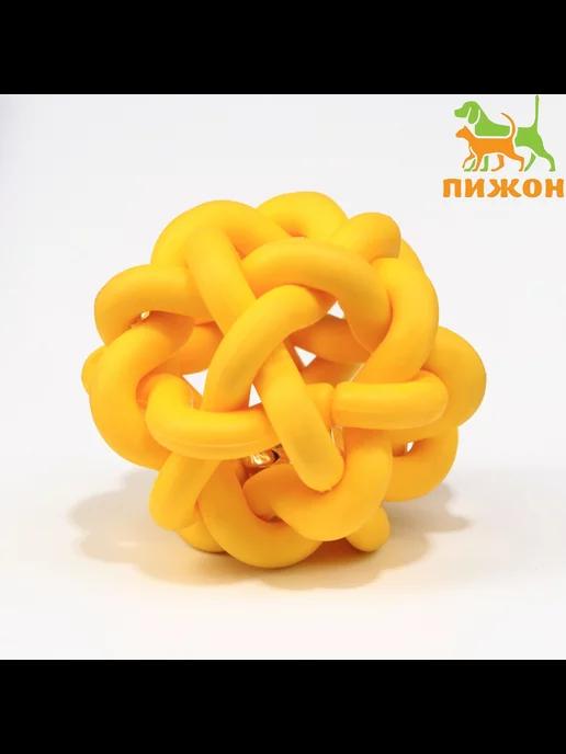 Игрушка для кошек мячик с бубенчиком Молекула