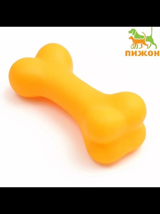 Игрушка для собак с пищалкой Кость резиновая