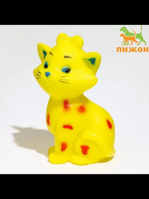 Игрушка пищалка жевательная Кошечка для кошек и собак