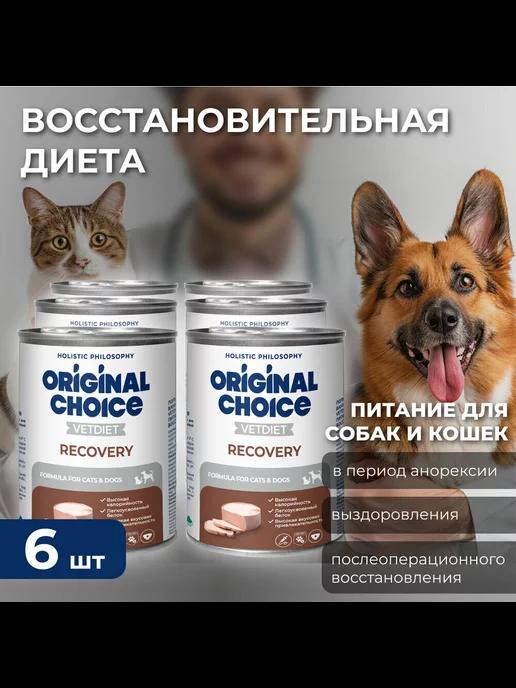 Влажный корм Recovery Оригинал Чойс, 6x340 г