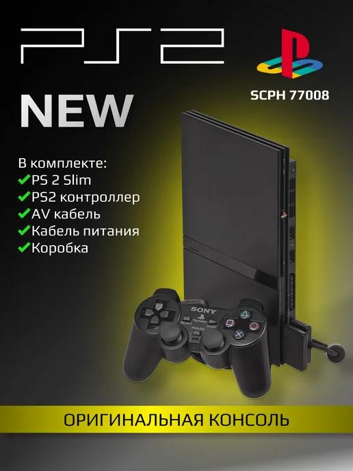 Игровая приставка PlayStation 2 Slim (SCPH 77008) Black