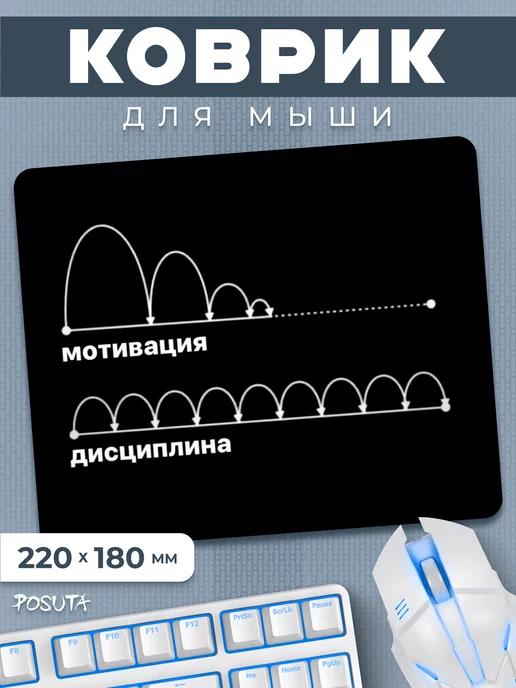 Игровой коврик для мышки маленький надпись