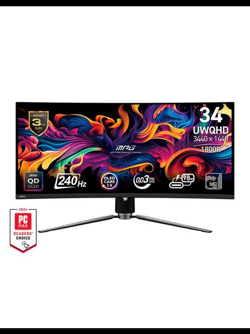 Игровой монитор 34 MPG QD-OLED 3440x1440 240Hz