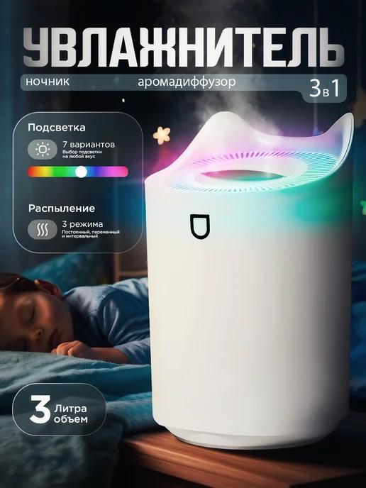 HomeVoltPro | Увлажнитель ночник кошечка MT-9 белый 3000 ML