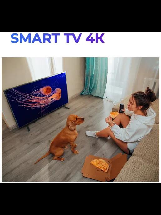 Телевизор Smart TV Q90 43s FullHD Черный 4k с Алисой