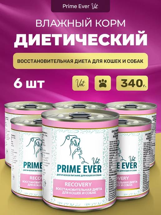 Влажный корм для кошек и собак Recovery, 6 шт х 340 г