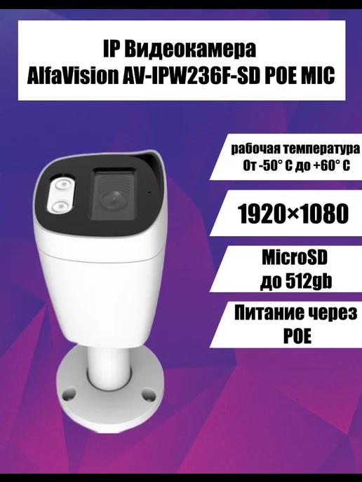 AlfaVision | IP Видеокамера AV-IPW236F-SD POE MIC