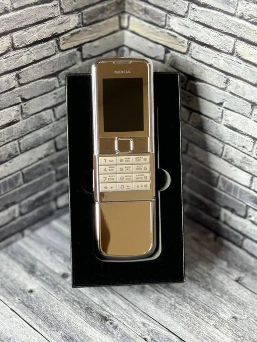 Мобильный кнопочный телефон Nokia 8800 слайдер, Серебро