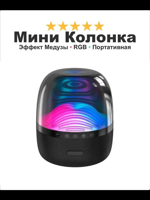 Портативная колонка беспроводная bluetooth + 2 микрофона