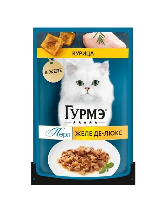 Корм Де-Люкс для кошек курица 75г х 26шт