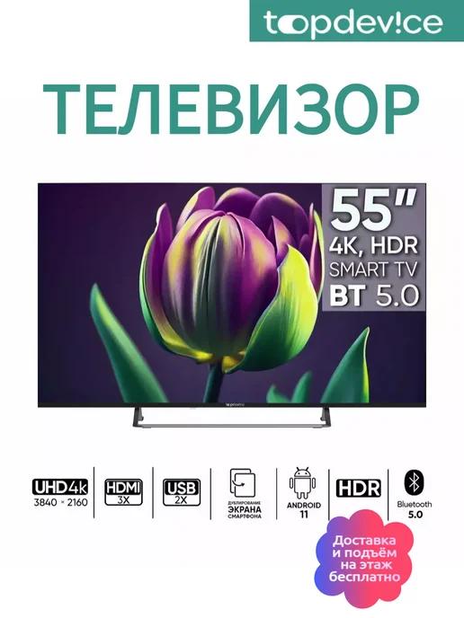 Телевизор 55 TDTV55CS06U BK (SmartTV, UltraHD, Frameless)