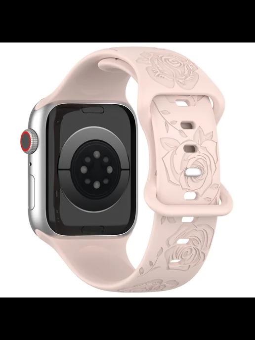 Ремешок для Apple Watch 42 44 45 49 мм цветочный