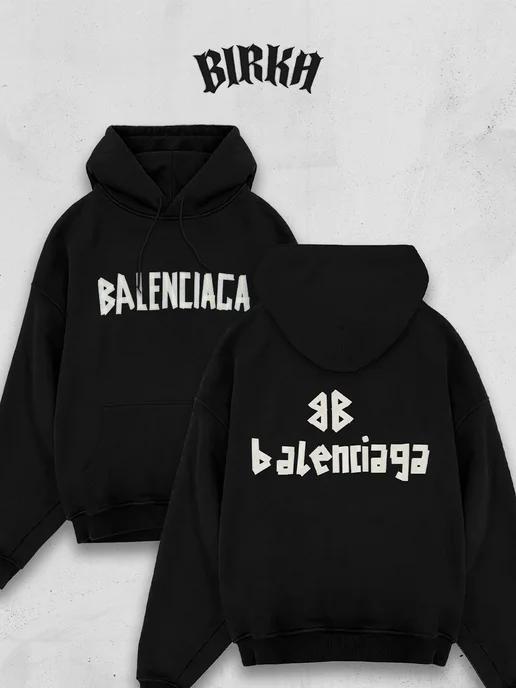 Оверсайз Худи с принтом y2k BALENCIAGA