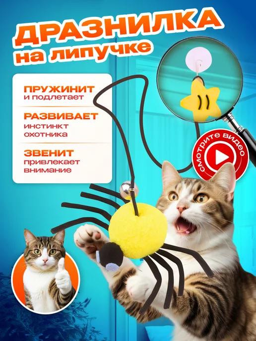 Игрушка для кошек интерактивная Паук