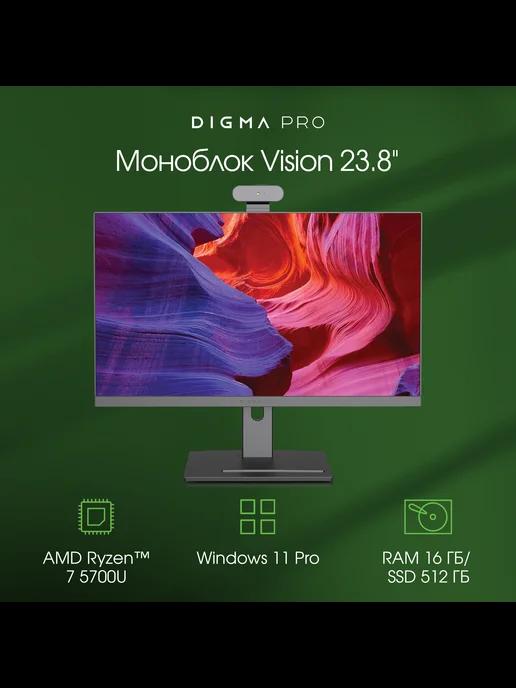 23.8" Моноблок Vision, AMD Ryzen 7 5700U, 16ГБ, 512ГБ