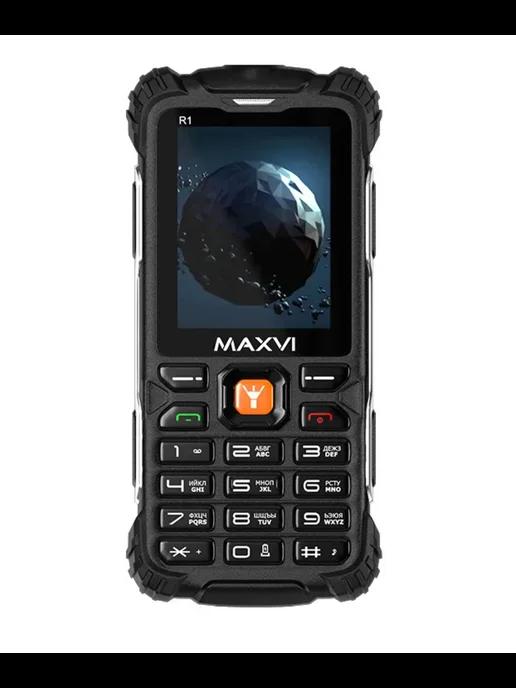 Maxvi | Мобильный телефон R1 +ЗУ WC-111, Black