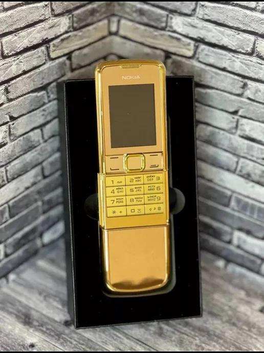 Мобильный кнопочный телефон Nokia 8800 слайдер, золотой