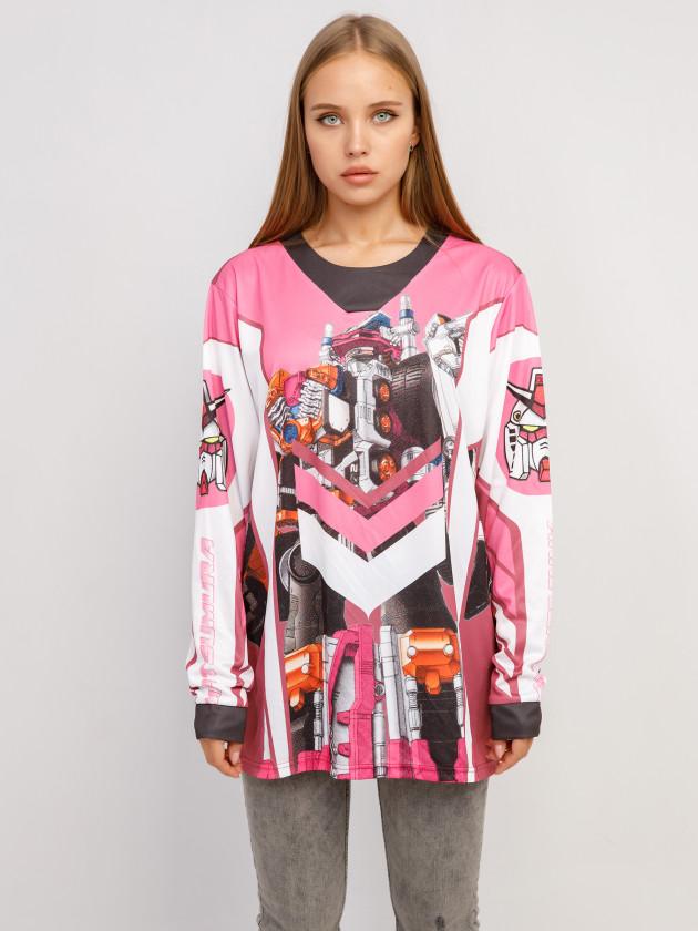 BlackStarWear | Лонгслив GUNDAM JERSEY  Розовый L