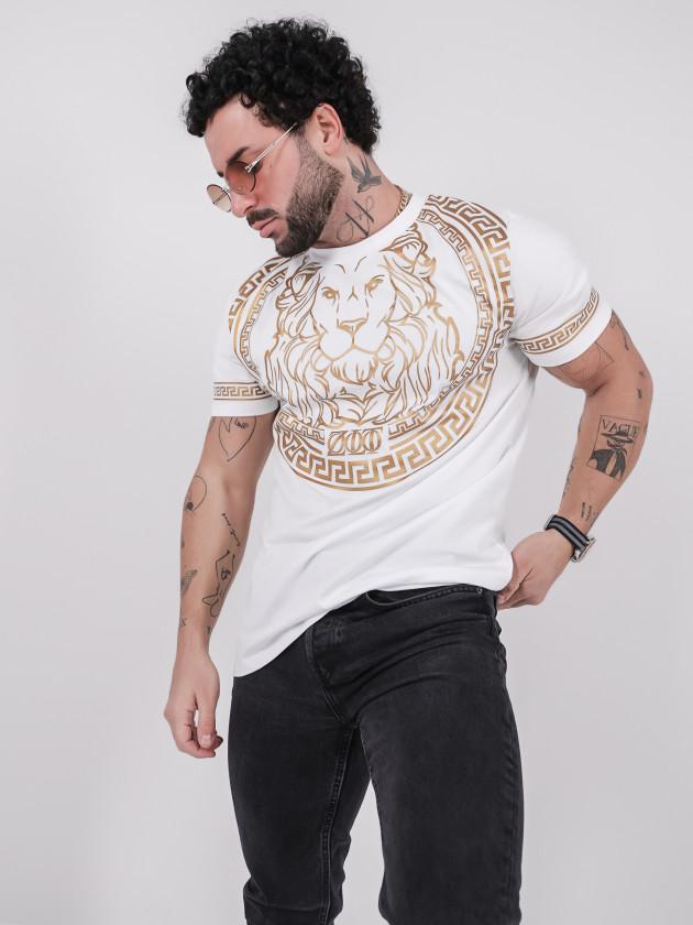 BlackStarWear | Футболка ZLT GREEK LION  Белый M