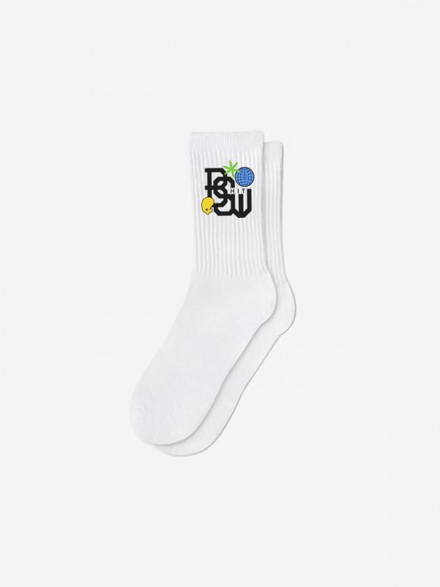 BlackStarWear | Носки BSW X Zak Mini Monster Tour  Белый 39-40