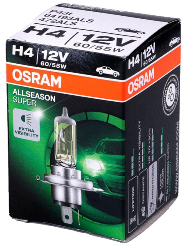 OSRAM Лампа автомобильная H4, 1 шт. арт. 64193ALS