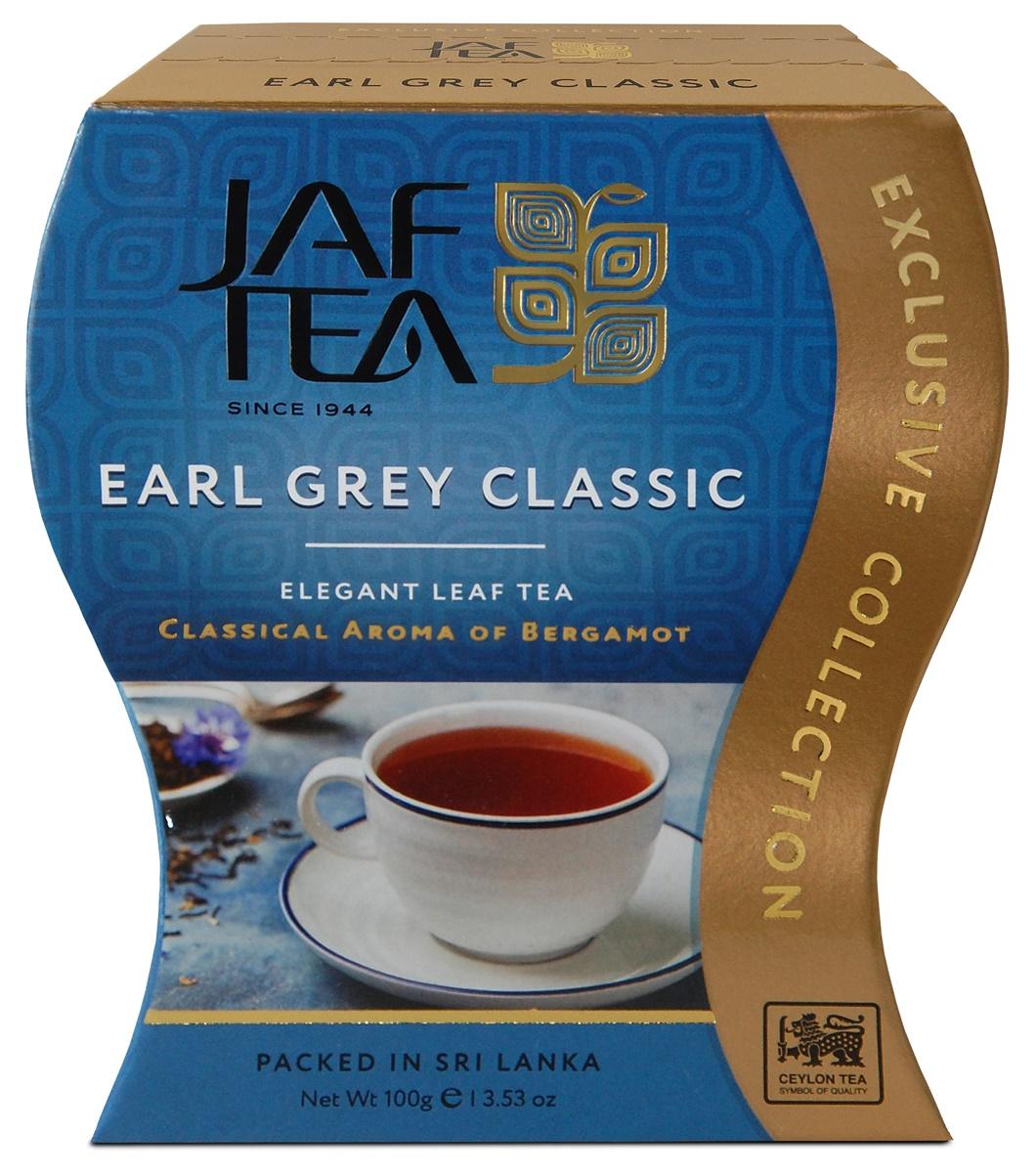 Чай цейлонский JAF TEA "Earl Grey Classic" чёрный листовой, с ароматом бергамота, 100 г.