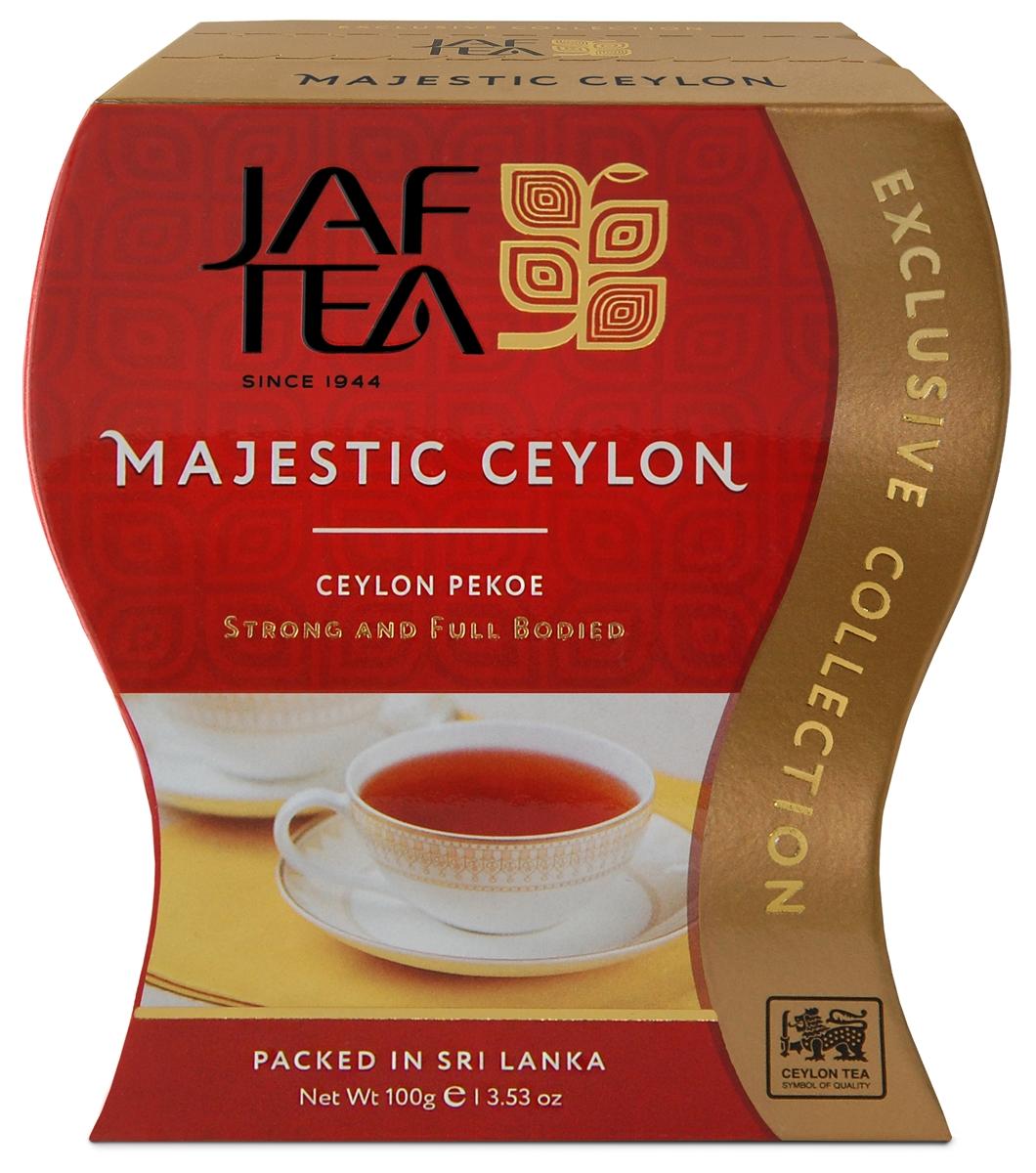 Чай цейлонский JAF TEA "Majestic" черный листовой, сорт Pekoe, 100 г.