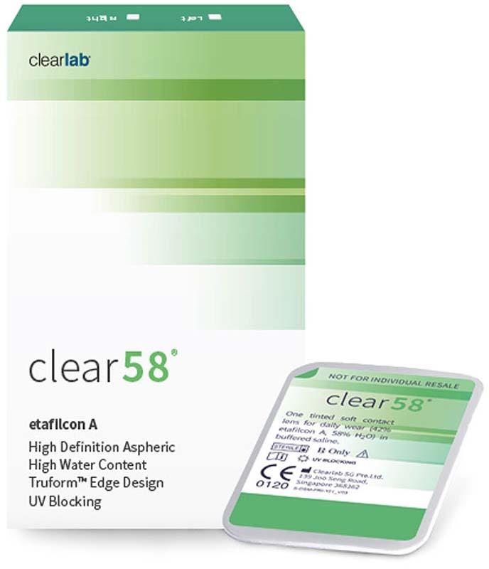 Контактные линзы ClearLab Clear 58 Ежемесячные, -04,25 / 14.0 / 8.3, 6 шт.