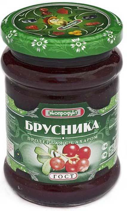 Брусника Экопродукт, с сахаром, 320 г