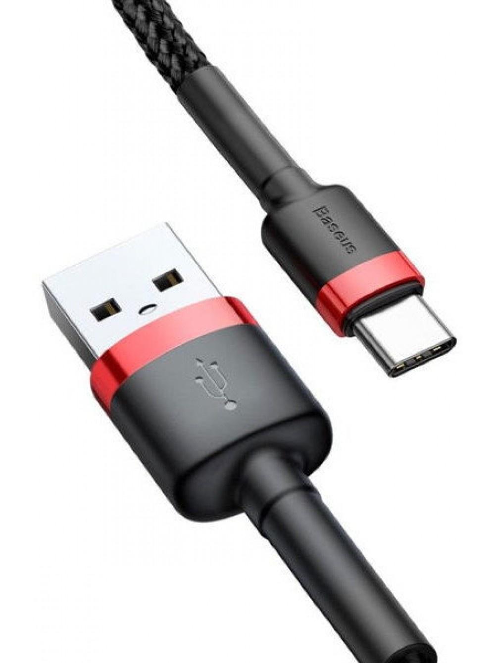 Baseus Кабель для мобильных устройств USB Type-C/USB 2.0 Type-A, 1 м, черный, красный