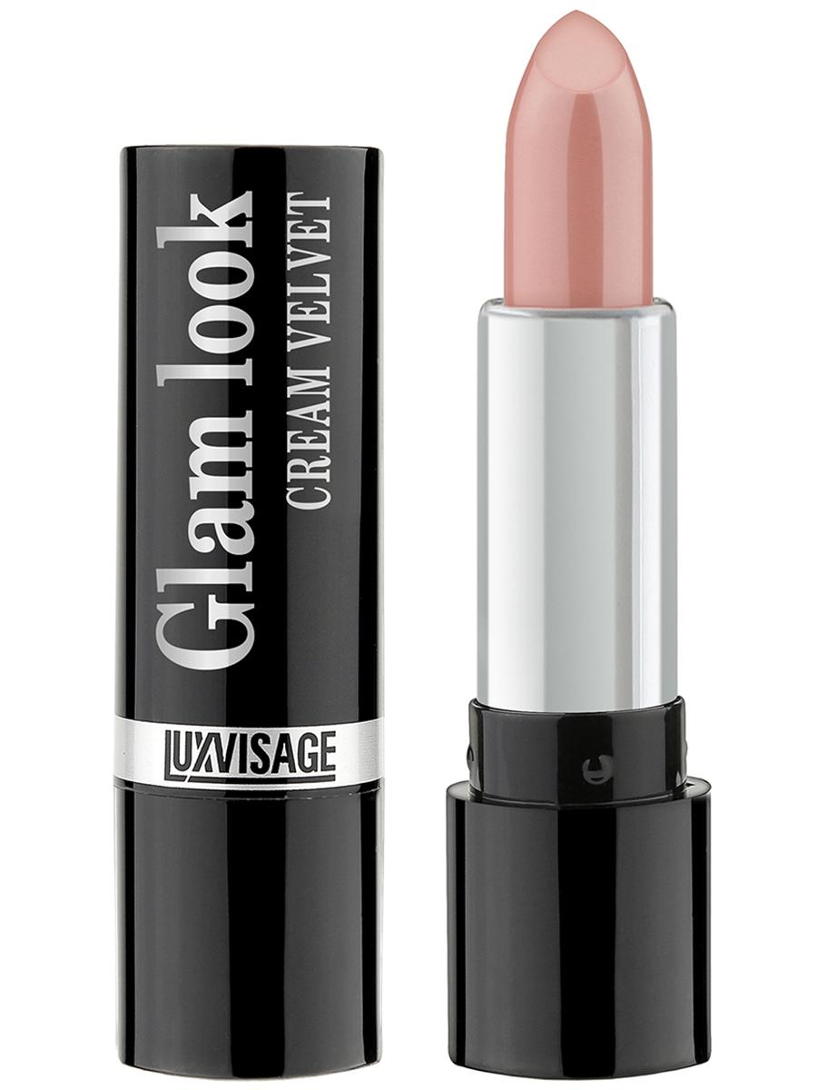 LUXVISAGE Помада для губ GLAM LOOK cream velvet сатиновая, тон 319 Нежное пралине