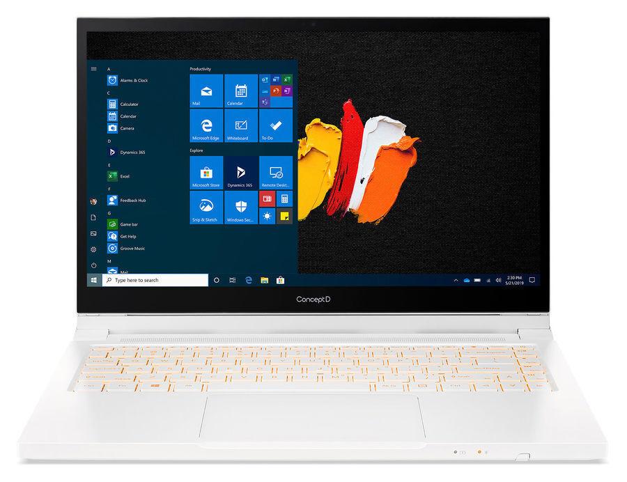 Acer ConceptD 3 Ezel CC314-72G-530R (NX.C5HER.003) Игровой ноутбук 14", Intel Core i5-10300H, RAM 16 ГБ, SSD 512 ГБ, NVIDIA GeForce GTX 1650 (4 Гб), Windows Pro, (NX.C5HER.003), белый, Русская раскладка