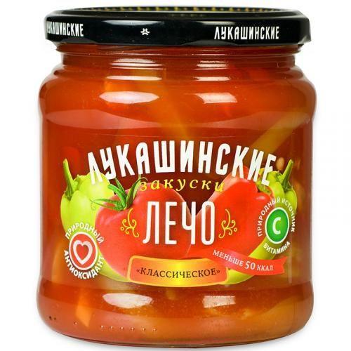 Лечо Лукашинские Классическое натуральное, 450 г