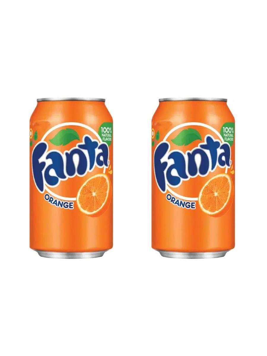 Газированный напиток Fanta Orange со вкусом Апельсина 355мл, 2шт