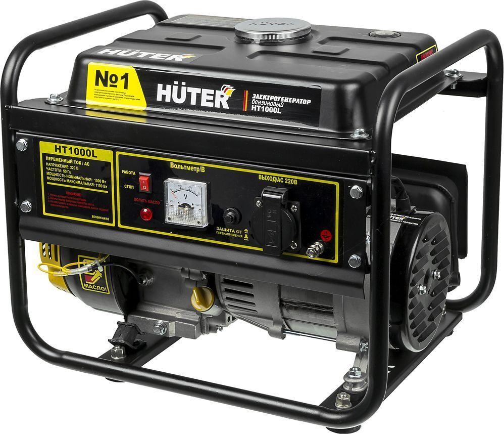 Электрогенератор HT1000L Huter (220В; 6л; 1 кВт; 2,4 л.с.)