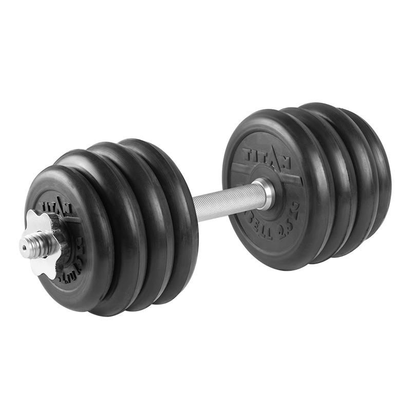 Гантель разборная 20 кг TITAN Barbell - d26, Комплектация №2 с железной ручкой