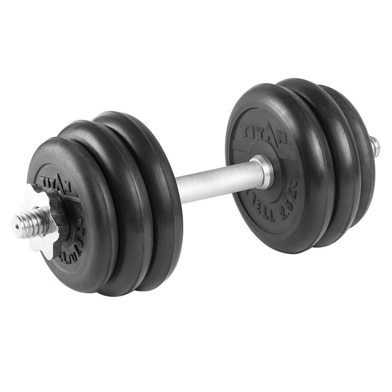 Гантель разборная 15 кг TITAN Barbell - d26, Комплектация №2 с железной ручкой