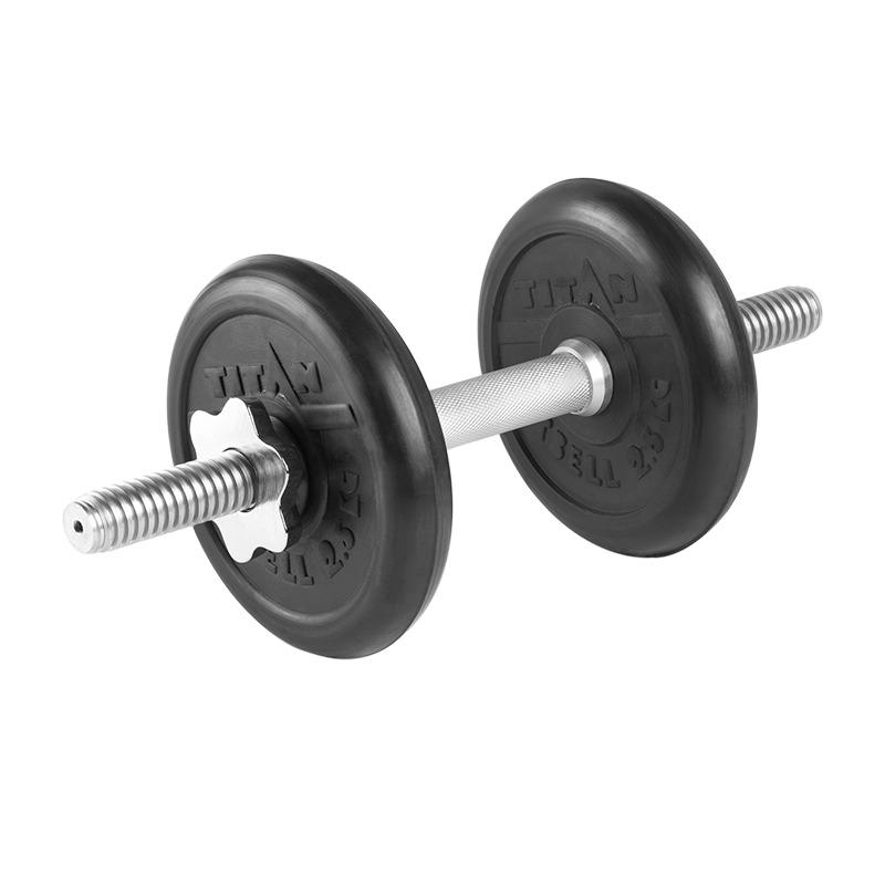 Гантель разборная 7 кг TITAN Barbell - d26, Комплектация №1 с железной ручкой