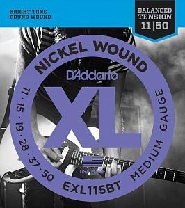 Струны D'Addario Nickel Wound 11-50 (EXL115BT). Оригинальные, США!